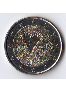 2008 - 2 Euro FINLANDIA Diritti dell'uomo Fdc